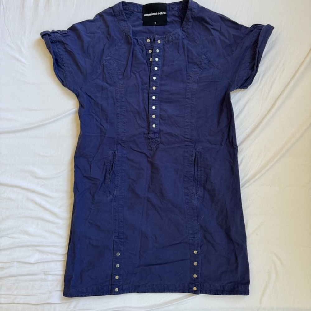 American Retro Cuido Minidress with Snaps